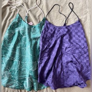 Bundle of 2 Victoria’s Secret silky pajama tank tops